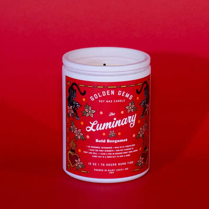 The Luminary - Bold Bergamot Soy Wax Mantra Candle