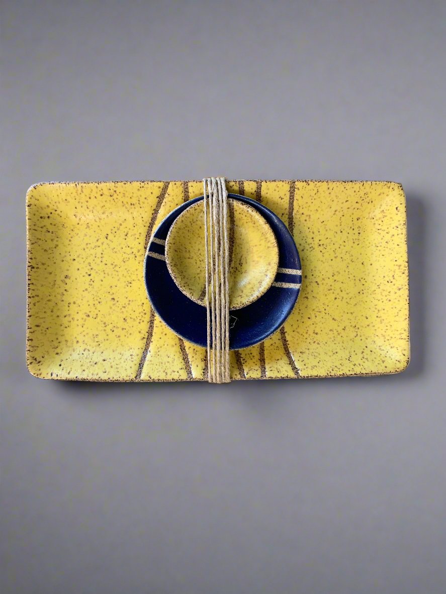Zak Pottery: Rectangle Trays with Bowls