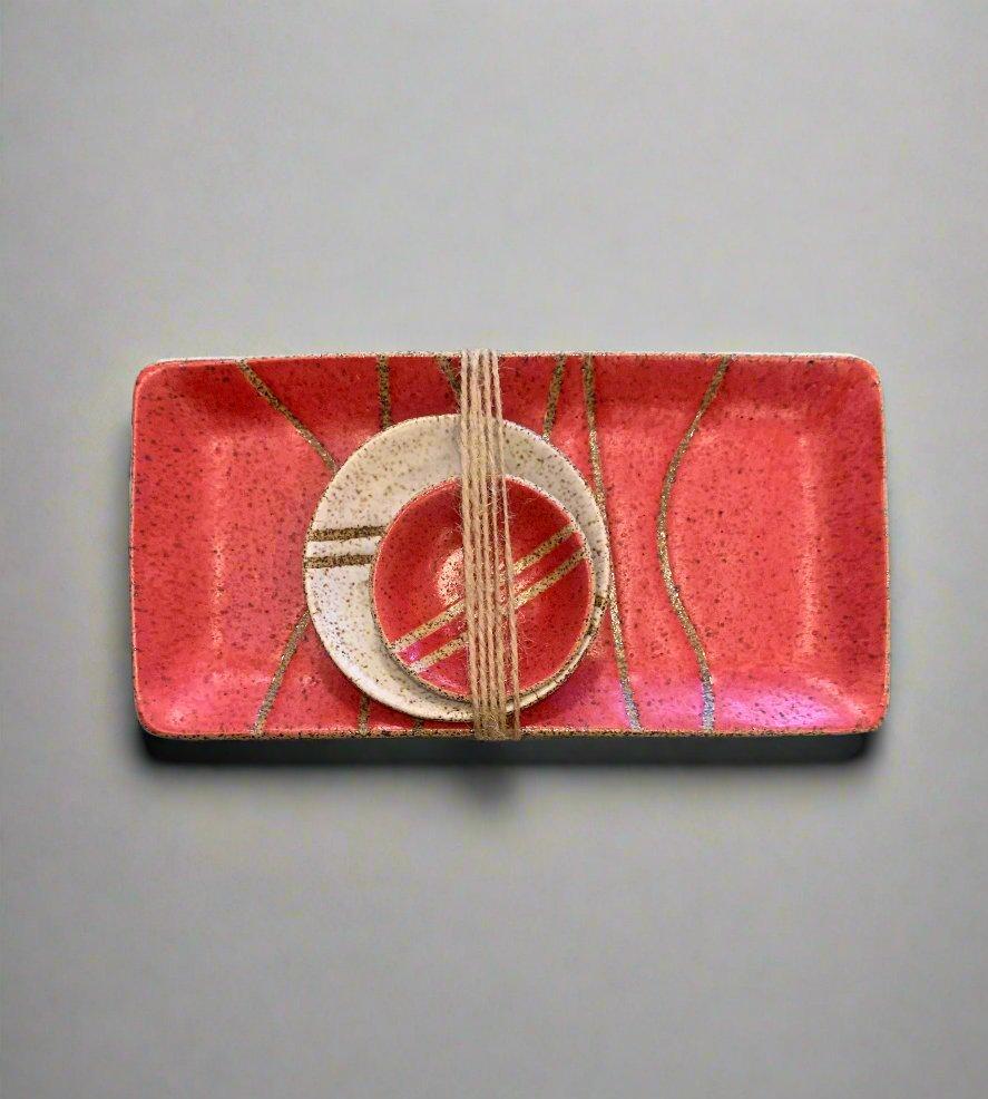 Zak Pottery: Rectangle Trays with Bowls