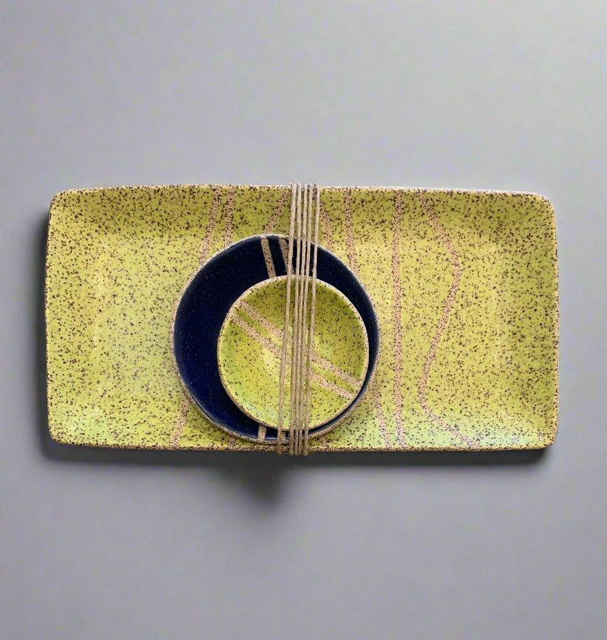Zak Pottery: Rectangle Trays with Bowls