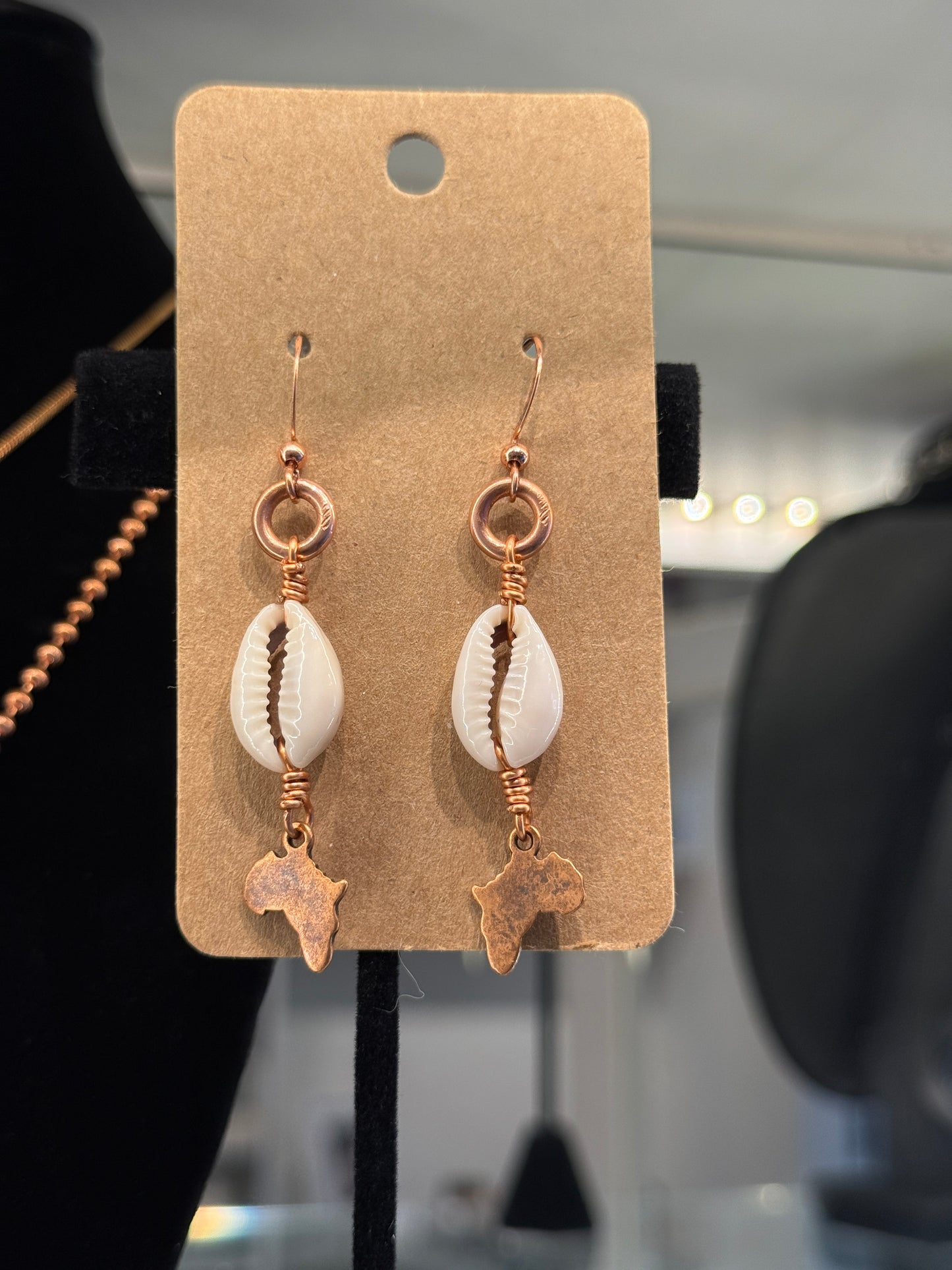 Earth Angel Heals: Copper Africa shell earrings