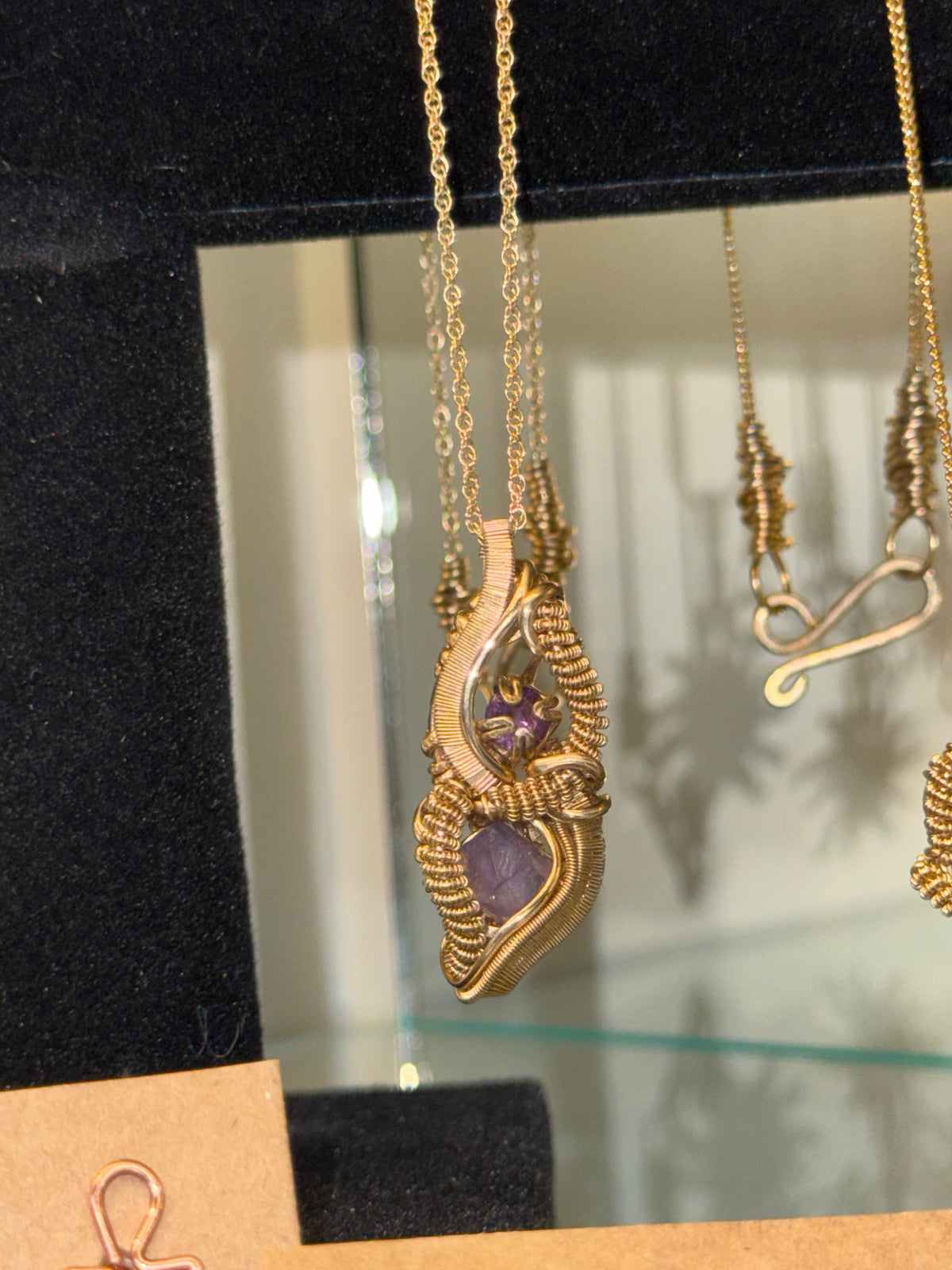 Earth Angel Heals: Gold Amethyst Necklace