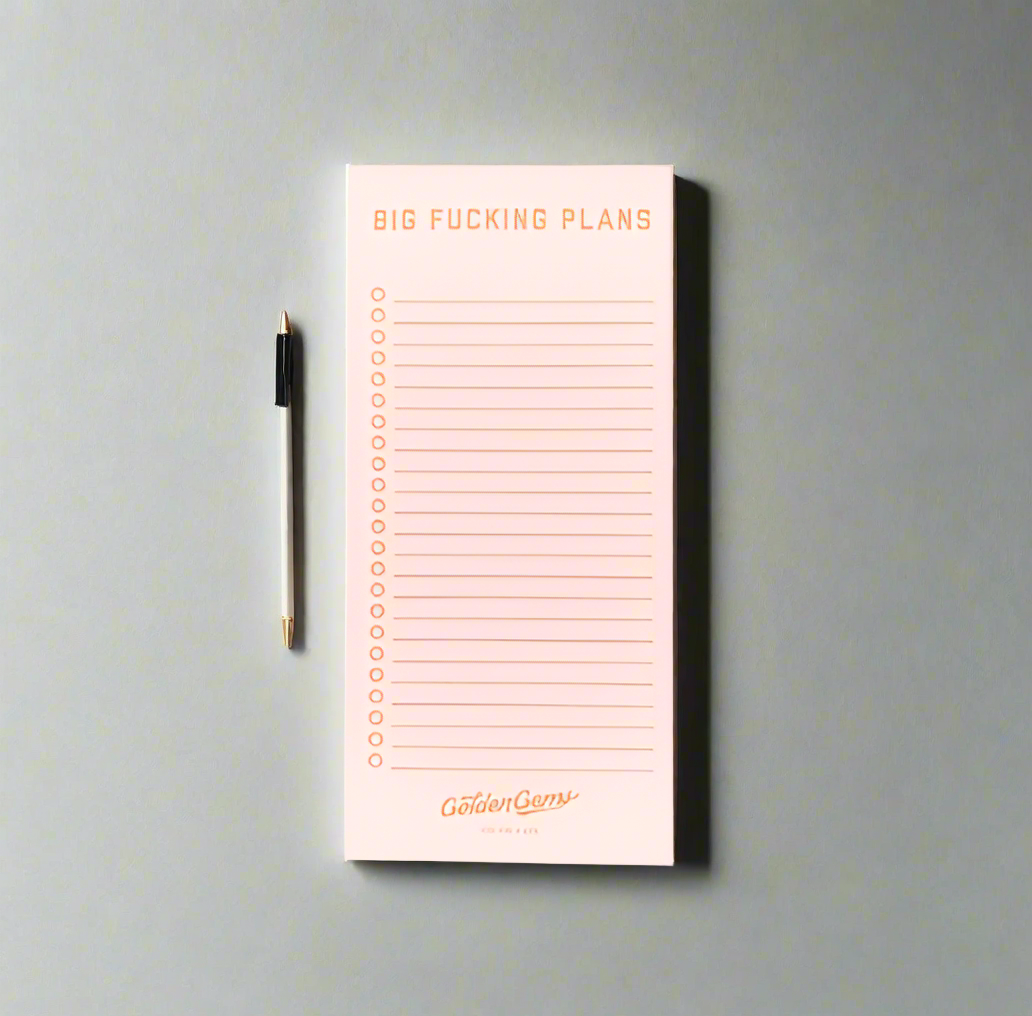 Big Fucking Plans Notepad