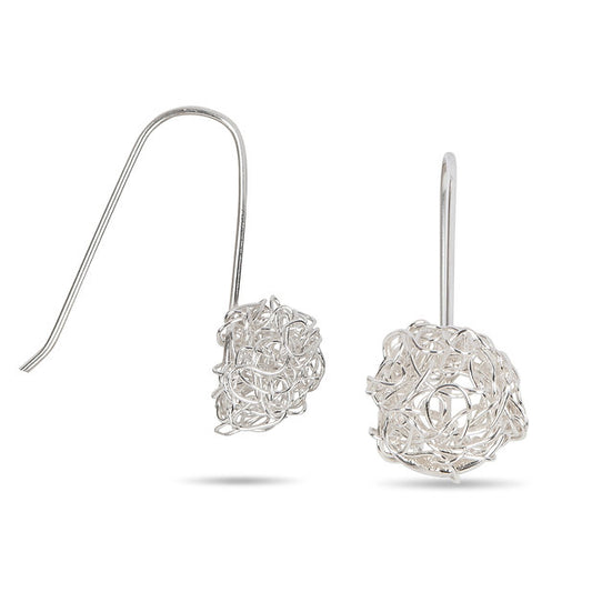 Uncommon Threads: Crocheted Mini Ball Hook Earrings