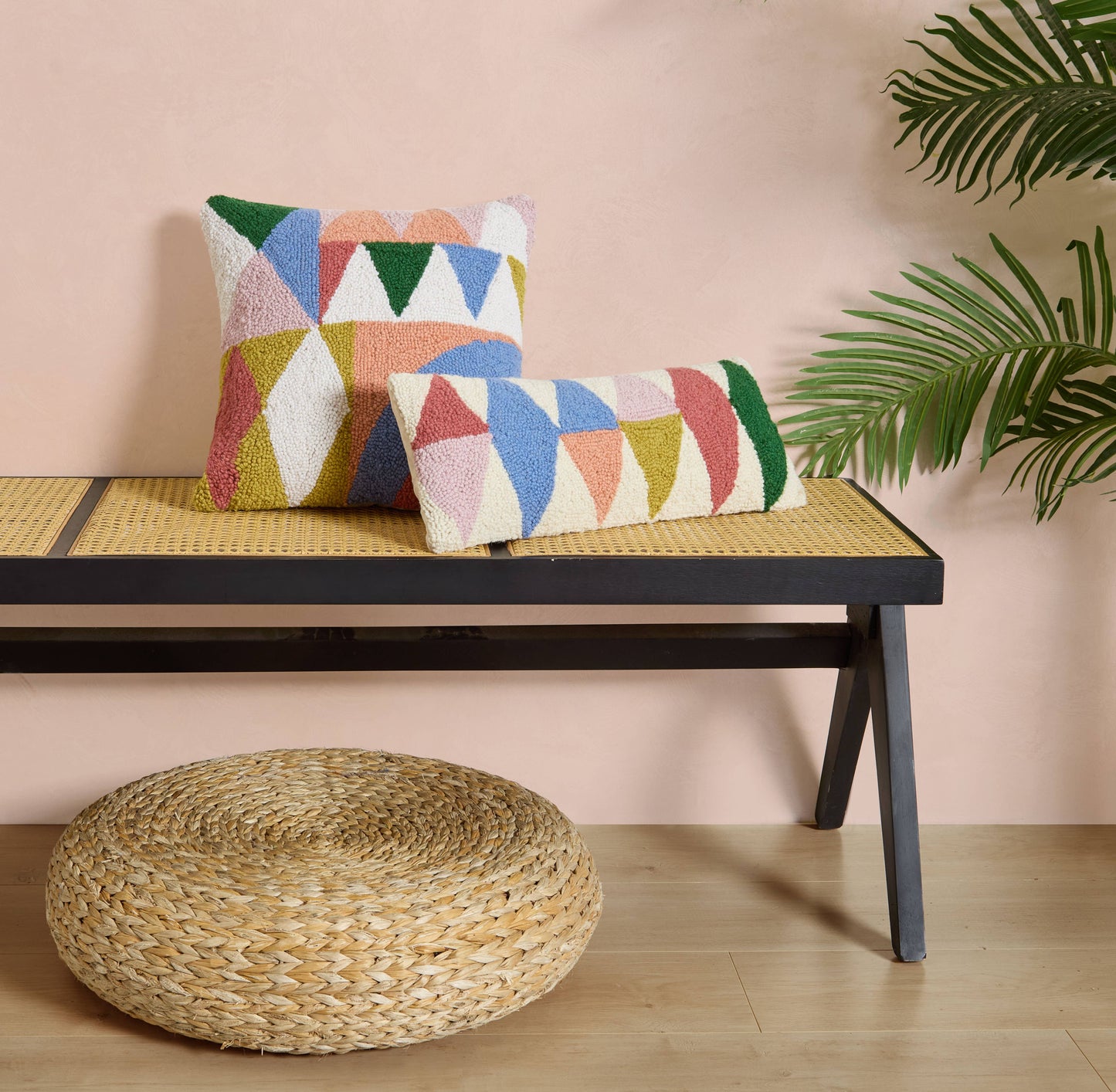Rainbow Triangles Hook Pillow - Ampersand
