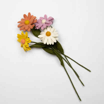 Felt Décor - Pastel Daisy Felt Flower Stems