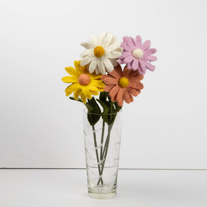 Felt Décor - Pastel Daisy Felt Flower Stems