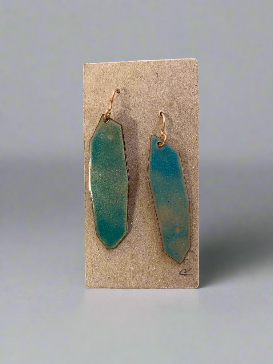 Robert Thomas Mullen: Enamel and Bronze Earrings