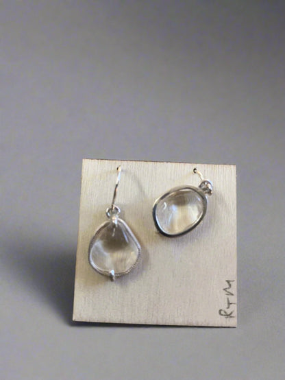 Robert Thomas Mullen: Clear Drop Earrings