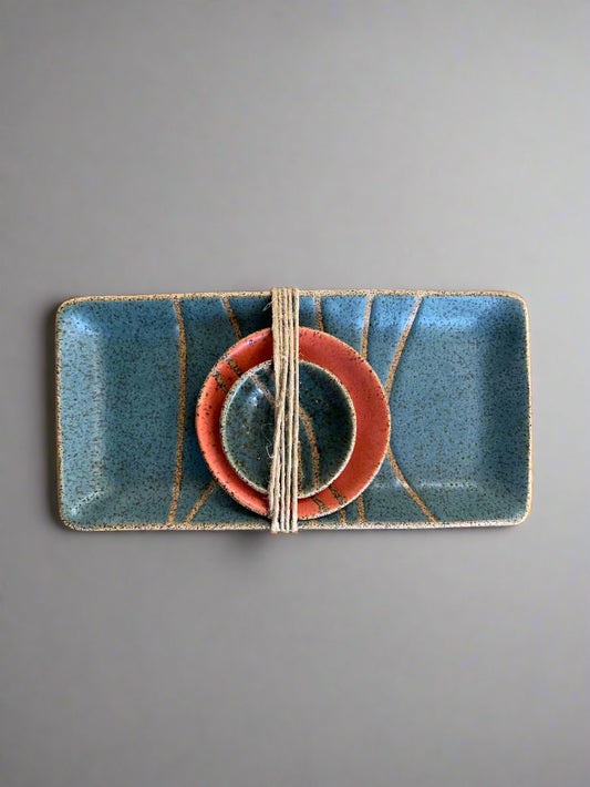 Zak Pottery: Rectangle Trays with Bowls