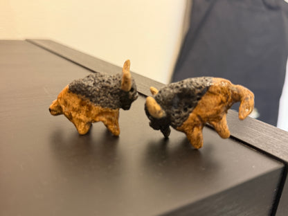 Giessow Pottery: Tiny Buffalo/Bison