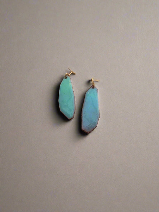 Robert Thomas Mullen: Enamel and Bronze Earrings