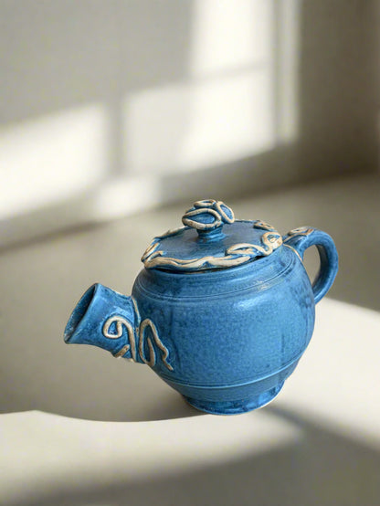 Elaine Unell: Blue Ceramic Teapot