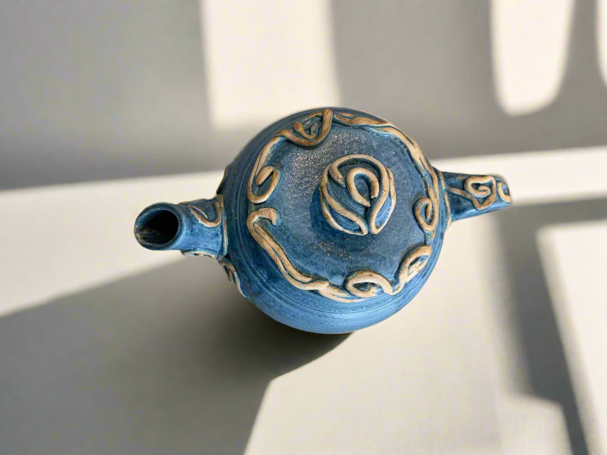 Elaine Unell: Blue Ceramic Teapot