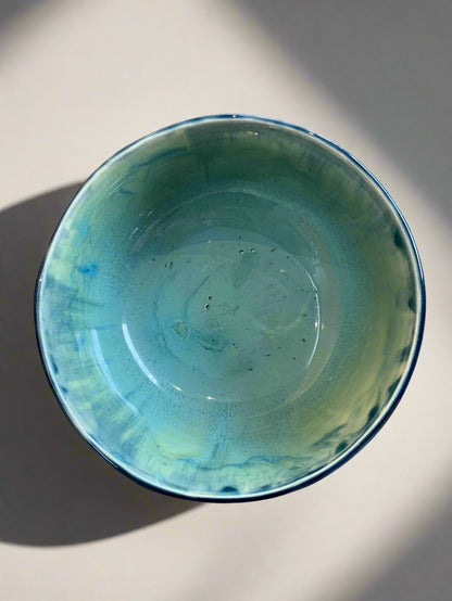 Elaine Unell: Blue Painted Ceramic Bowls