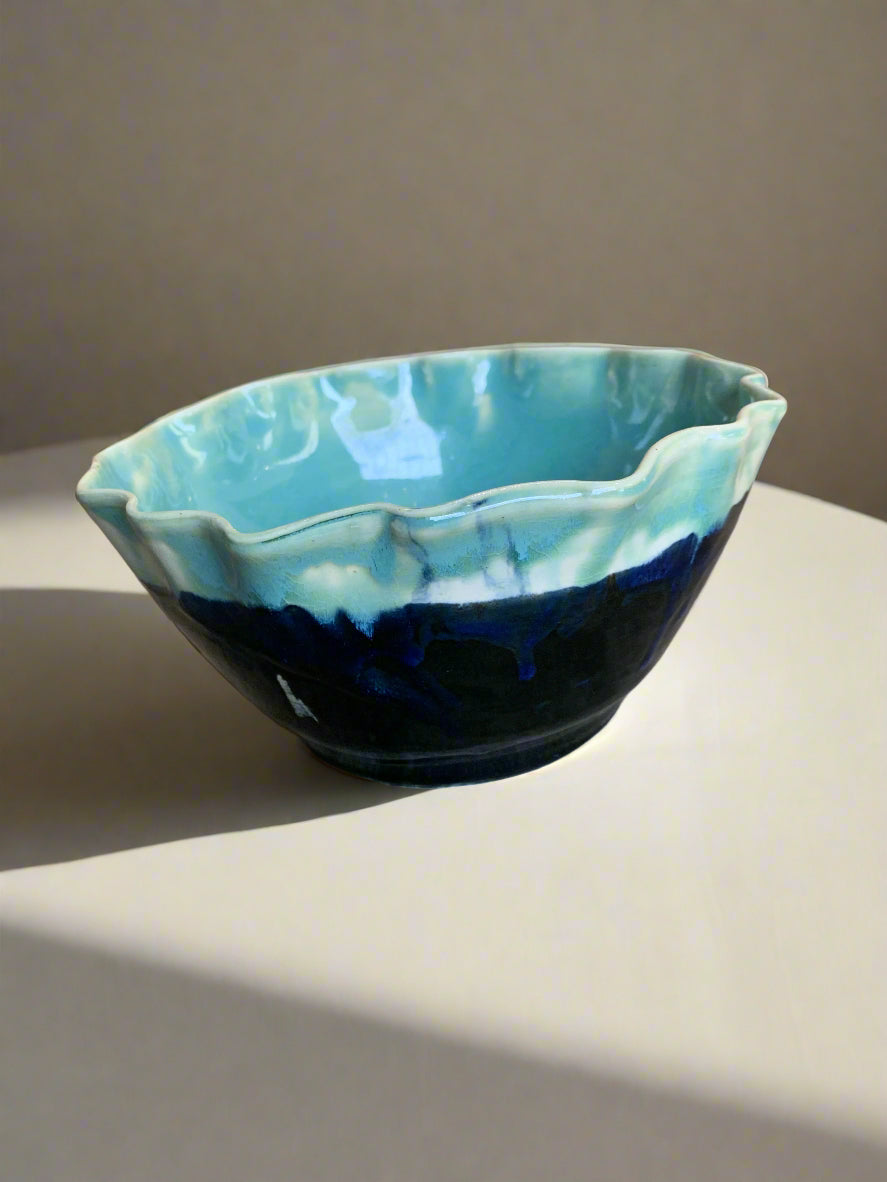 Elaine Unell: Blue Painted Ceramic Bowls