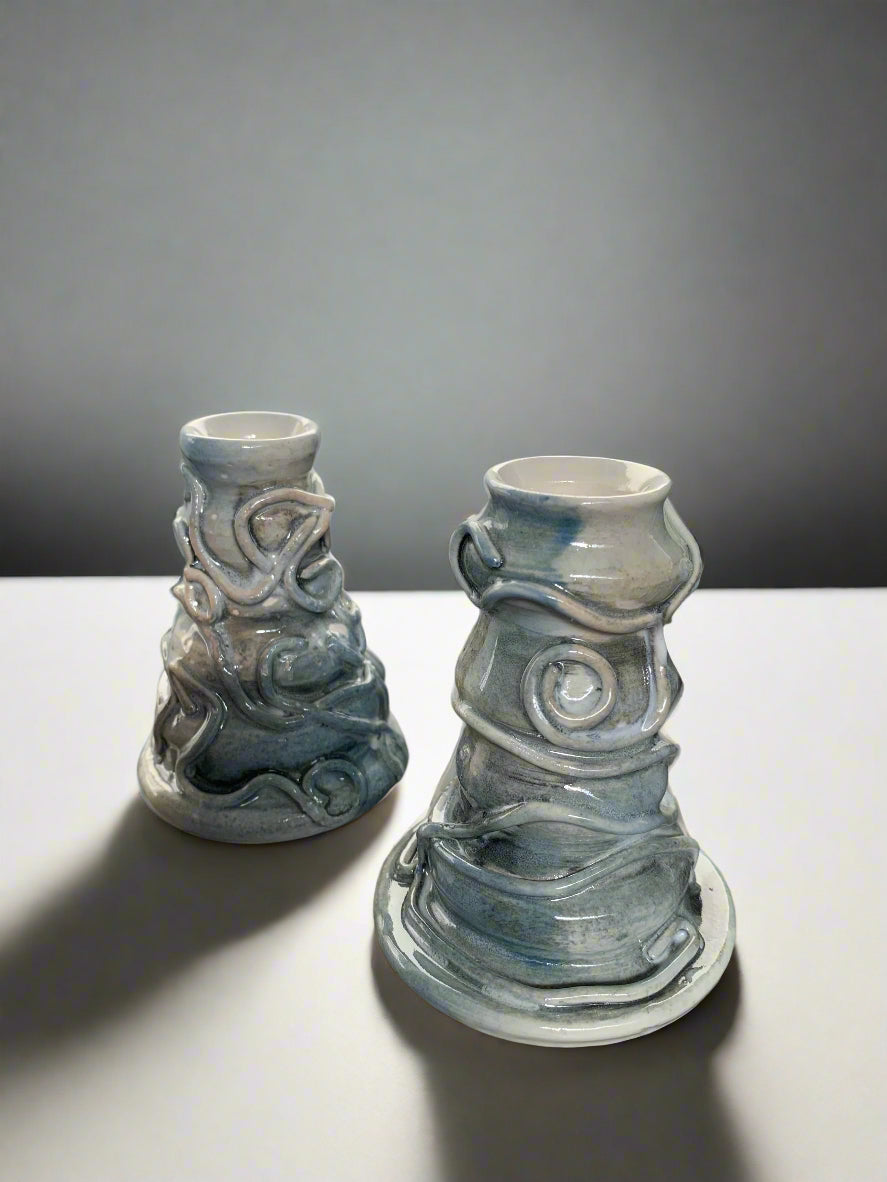 Elaine Unell: Ceramic Candle Holder Set