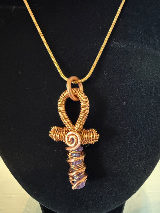 Earth Angel Heals: Amethyst ankh copper