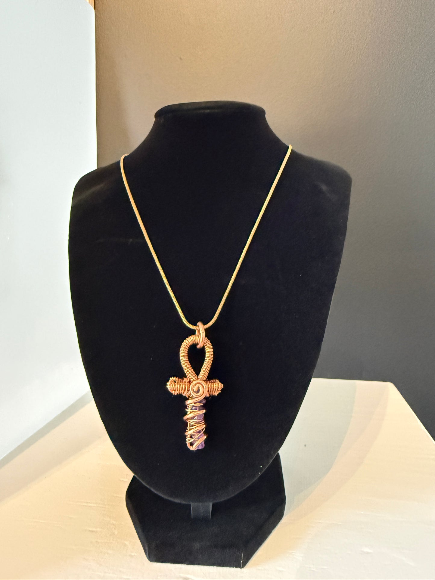 Earth Angel Heals: Amethyst ankh copper