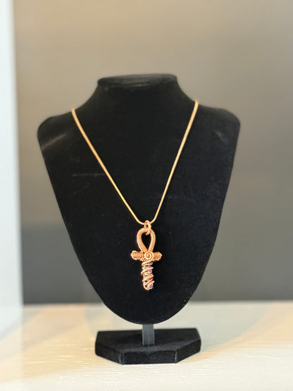 Earth Angel Heals: Amethyst ankh copper