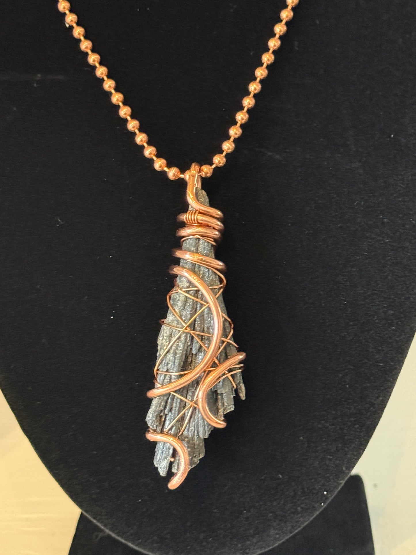 Earth Angel Heals: Copper blue kyanite necklace