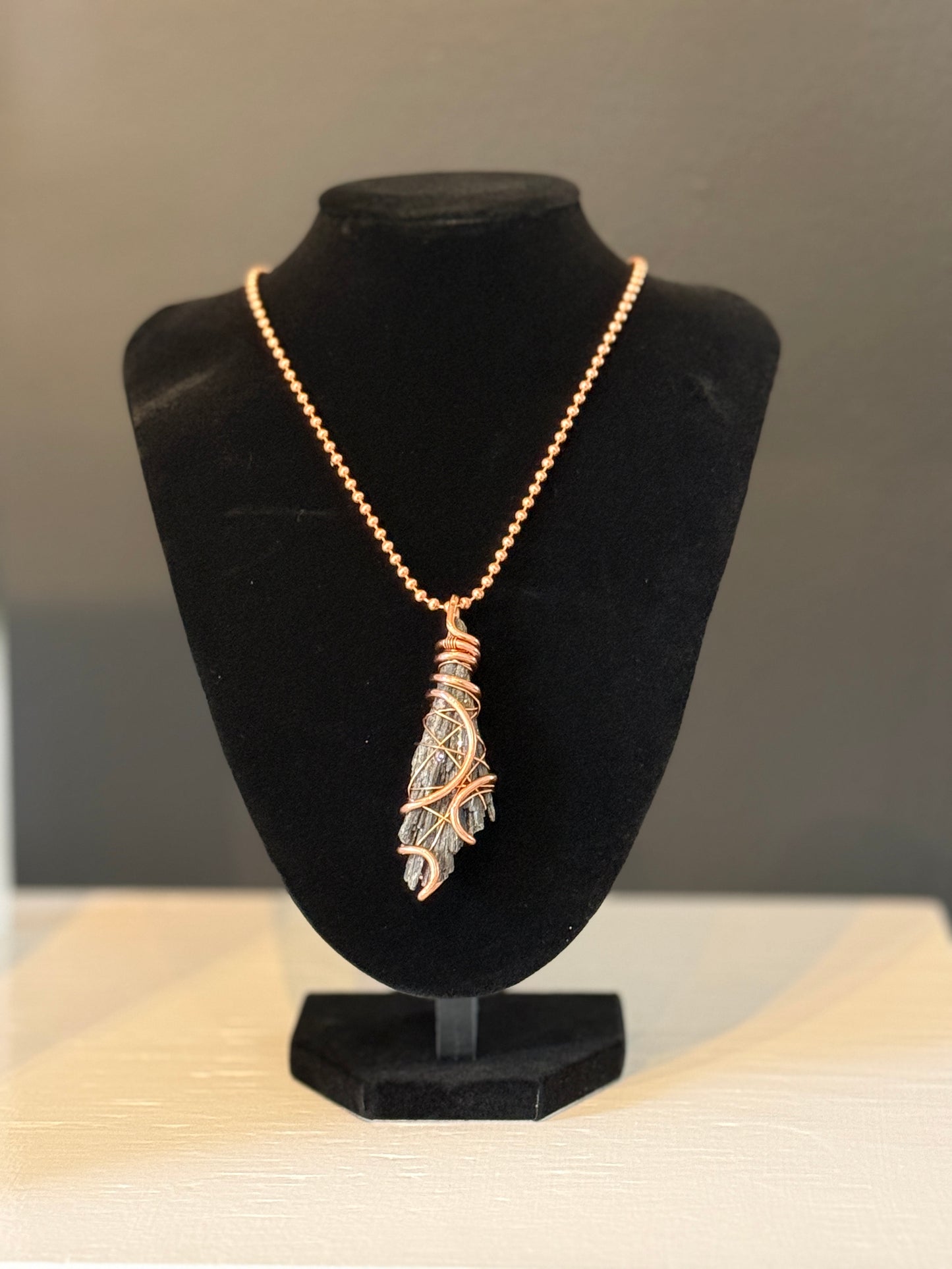Earth Angel Heals: Copper blue kyanite necklace