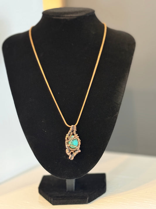 Earth Angel Heals: Copper Chrysocolla necklace