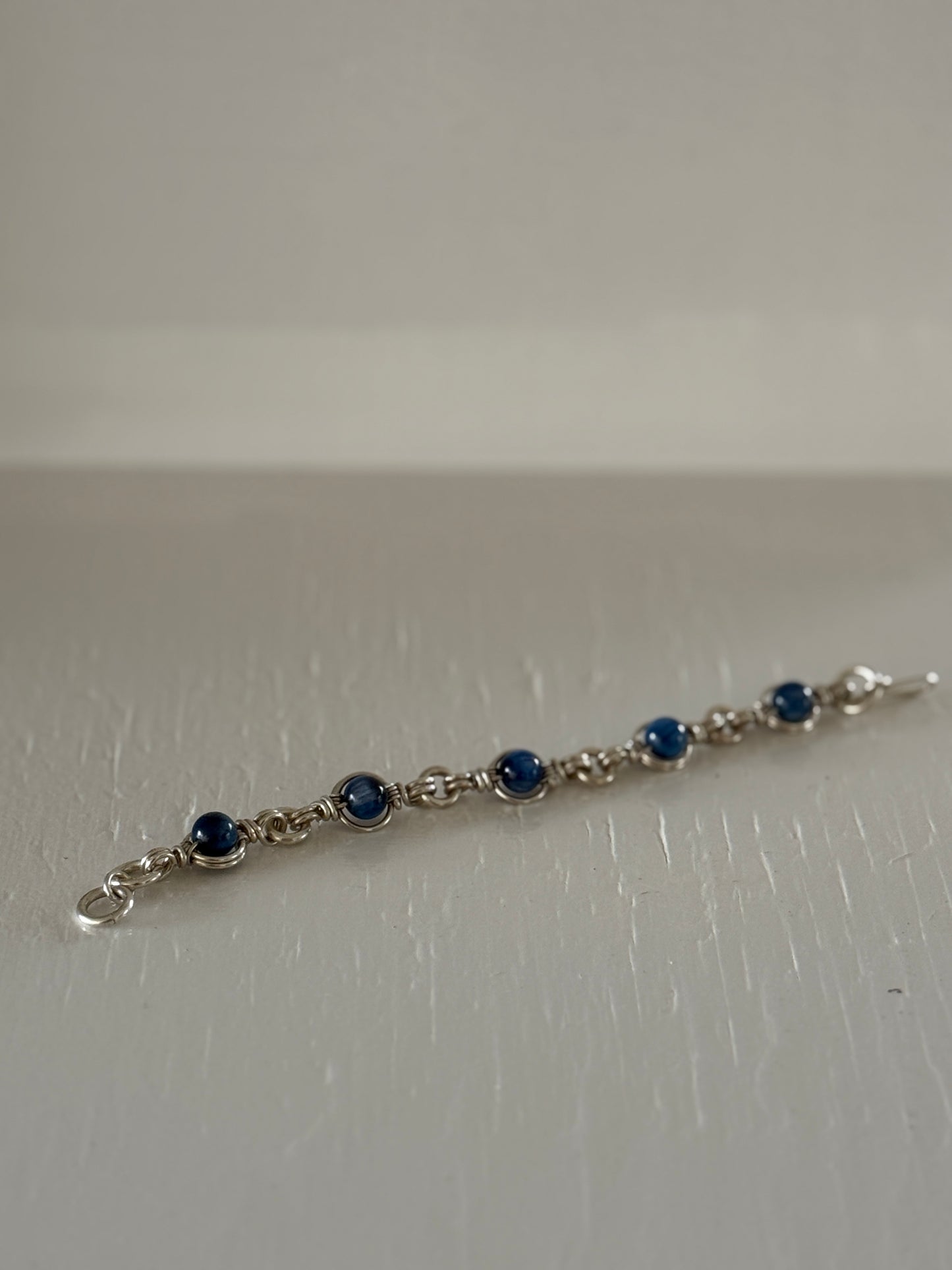 Earth Angel Heals: Silver blue kyanite bracelet