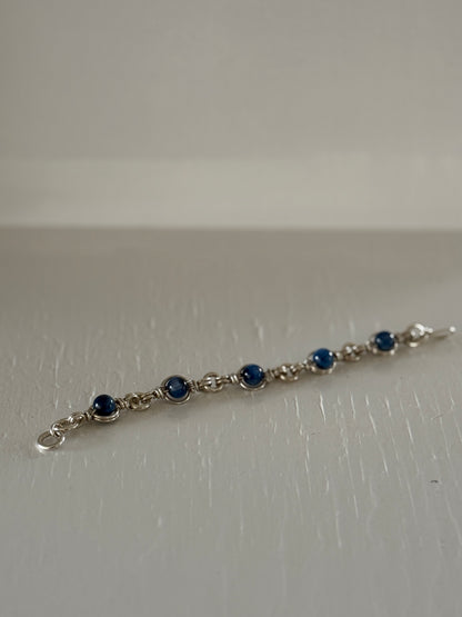 Earth Angel Heals: Silver blue kyanite bracelet
