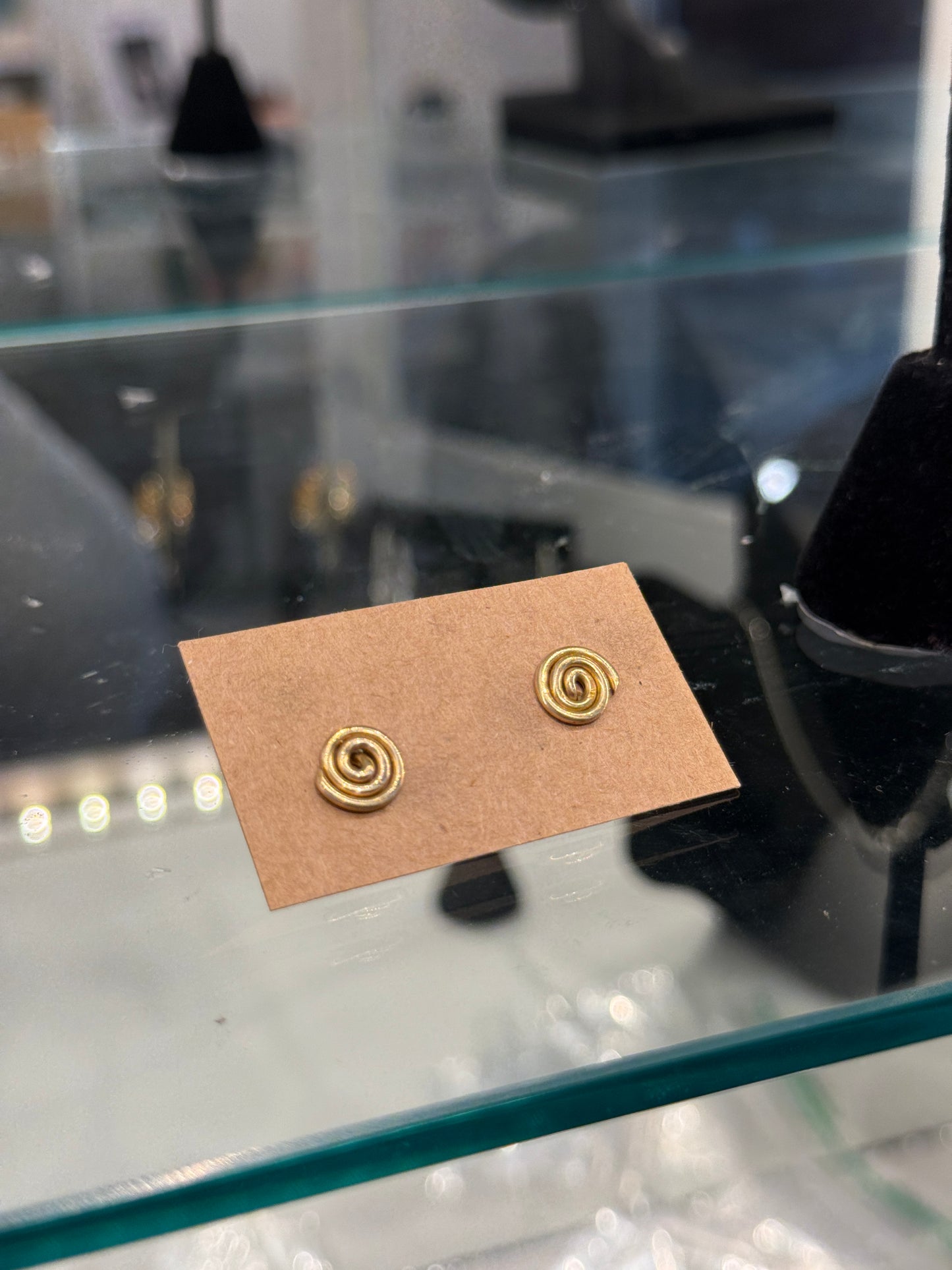 Earth Angel Heals: Spiral Studs Gold