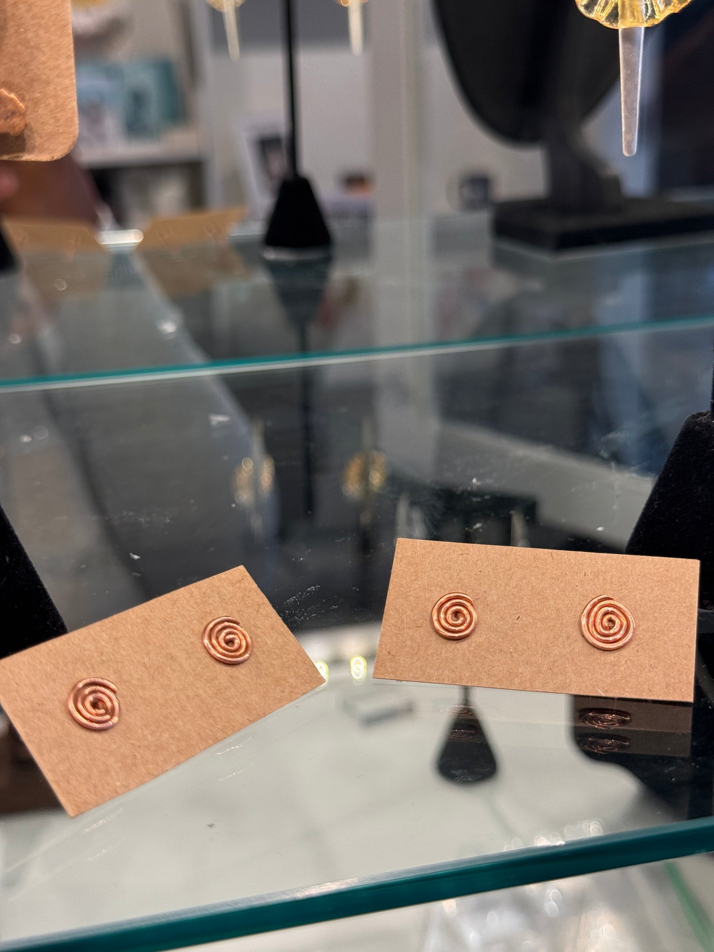 Earth Angel Heals: Spiral Studs Copper