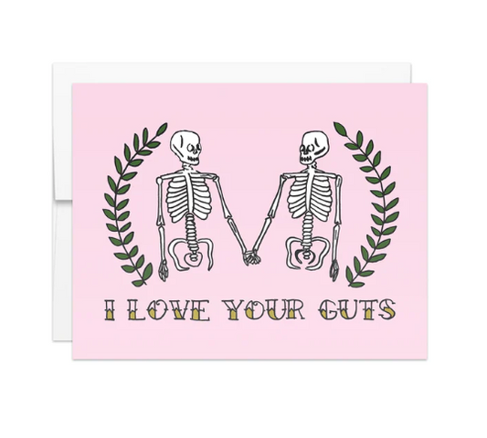 "I Love Your Guts" Notecard