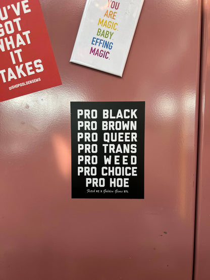 Pro Hoe Sticker - Black
